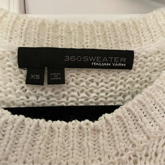 360 Sweater Sleeveless Loose Knit Lightweight Longline Sweater Cream Size XS - Picture 3 of 6